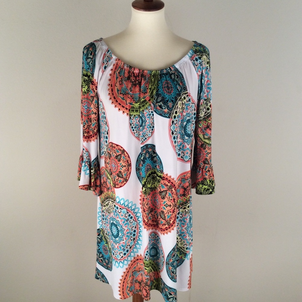 Yahada Dress On and Off Shoulder Sz L